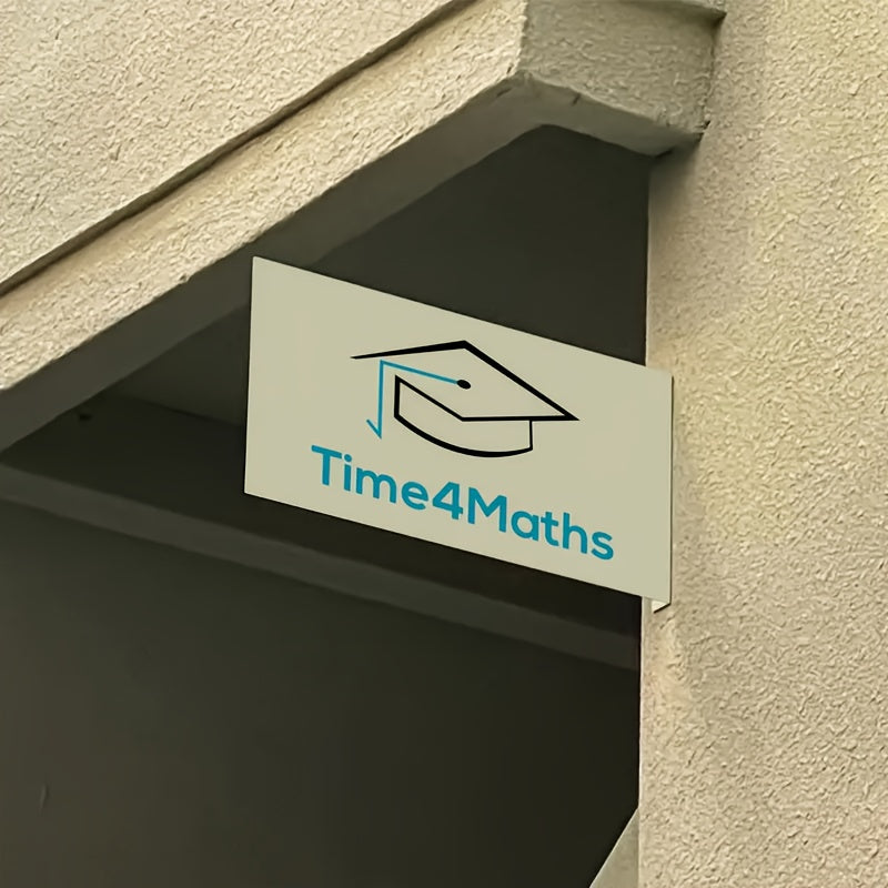 Customisable Double-Sided Acrylic Sign with Vibrant Red & White Graphics