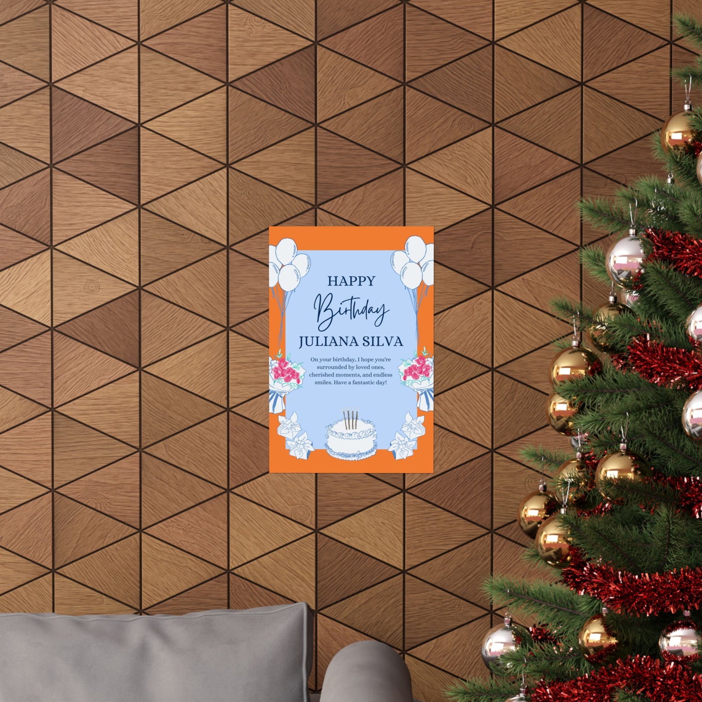 Personalized Birthday Celebration Wall Art - Matte Vertical Posters
