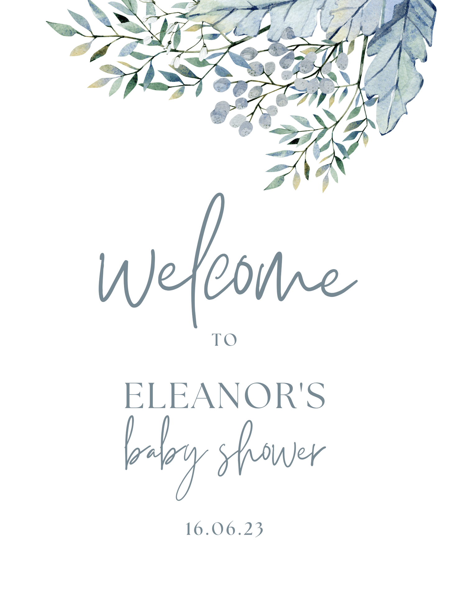 Baby Shower Welcome Sign