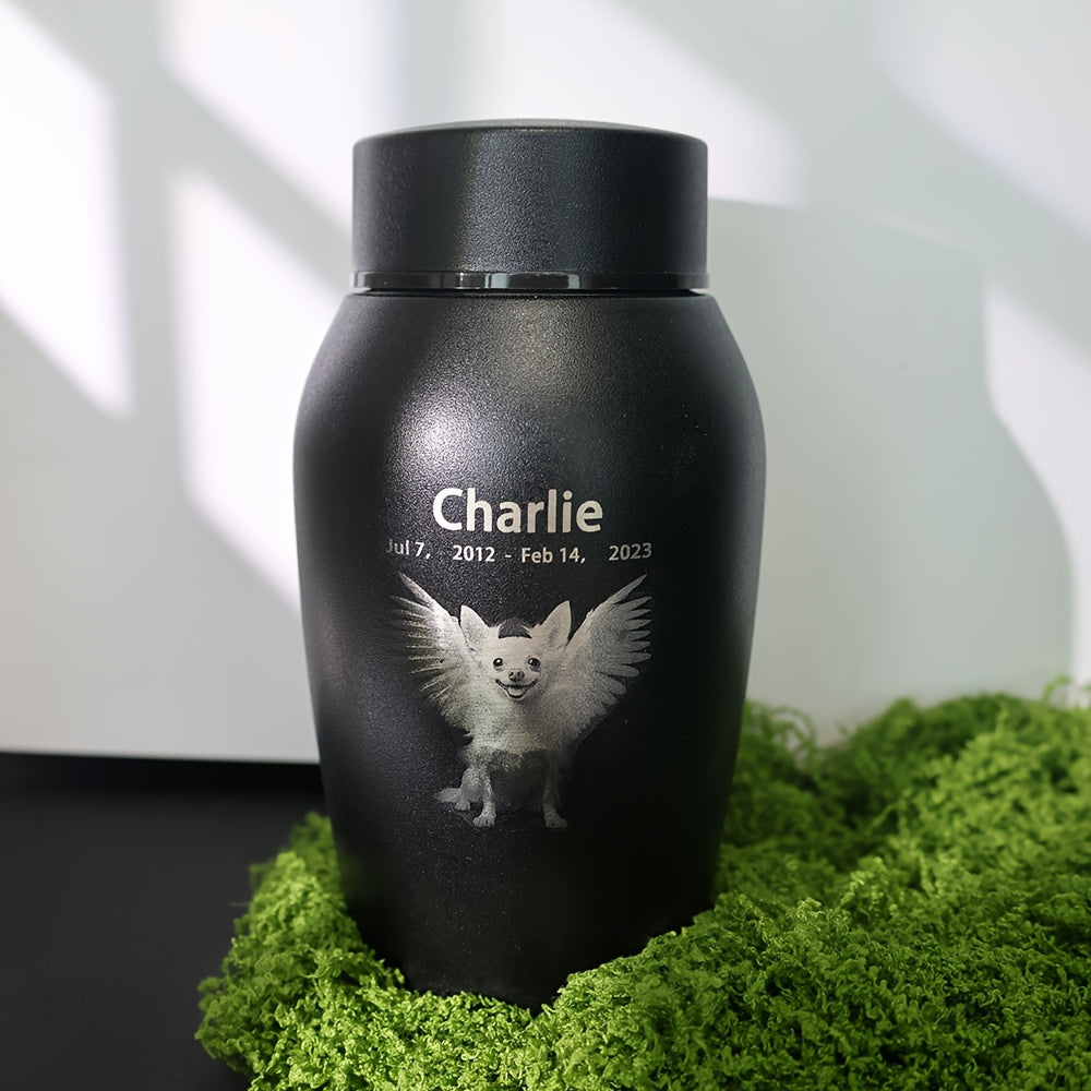 Custom Photo Engraved Pet Cremation Urn