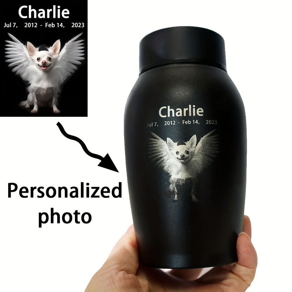 Custom Photo Engraved Pet Cremation Urn