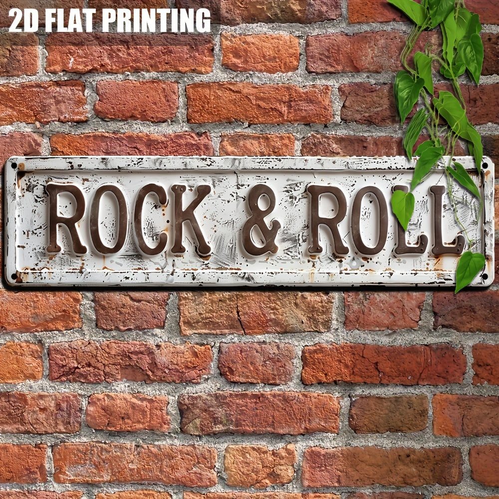 Vintage Rock & Roll Metal Sign