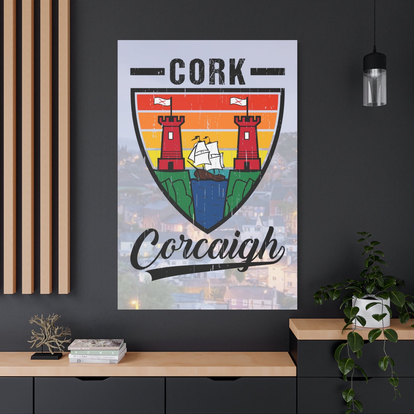 32 Counties available Canvas Wall Art – Stretched Matte Print with Vibrant Design.