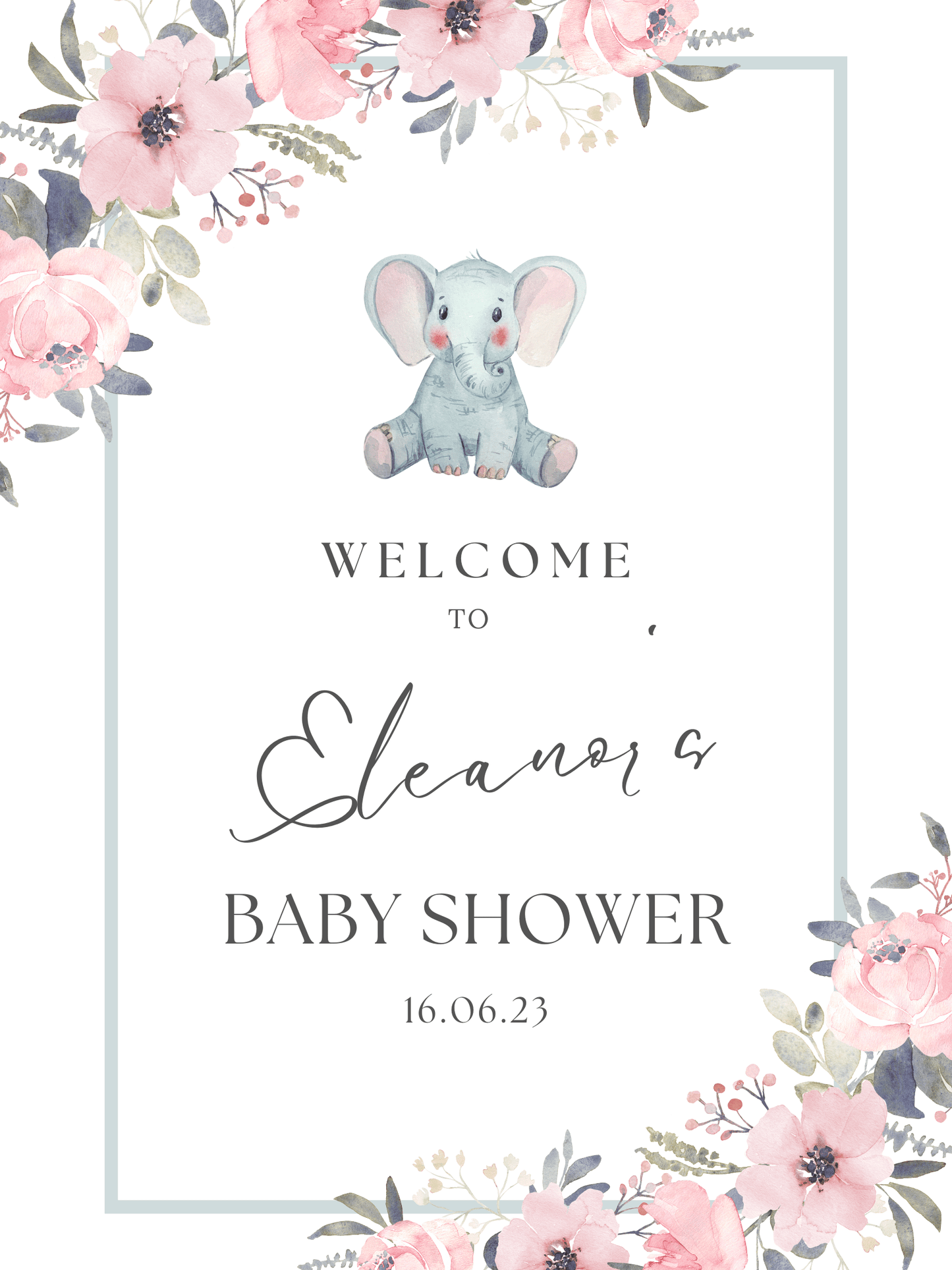 Baby Shower Welcome Sign