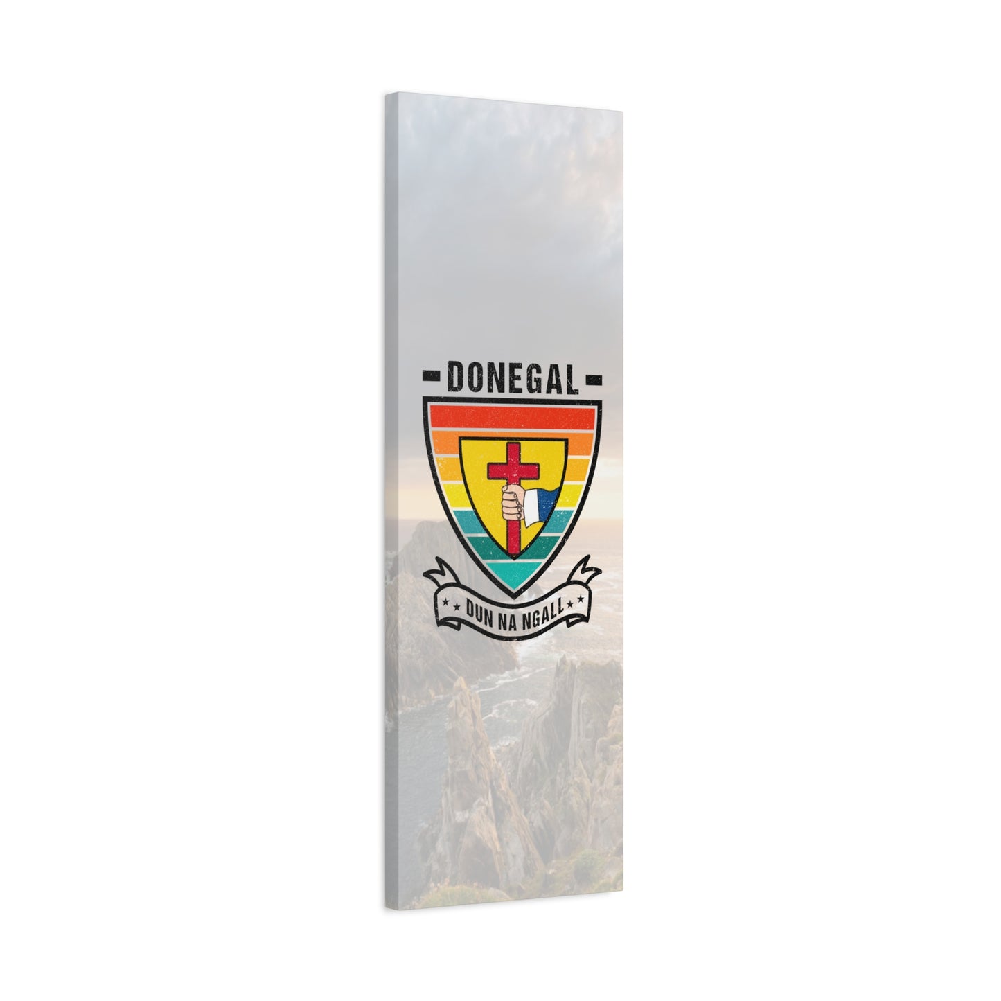 Donegal County Crest Canvas Wall Art – Stretched Matte Print with Vibrant Design.