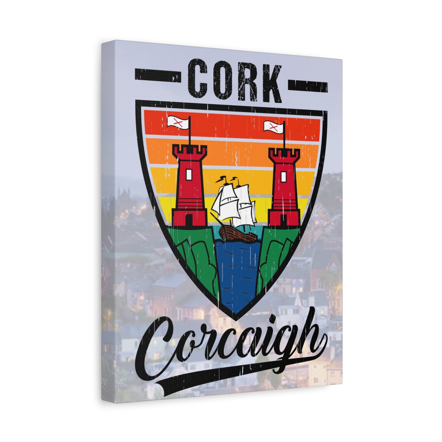 32 Counties available Canvas Wall Art – Stretched Matte Print with Vibrant Design.