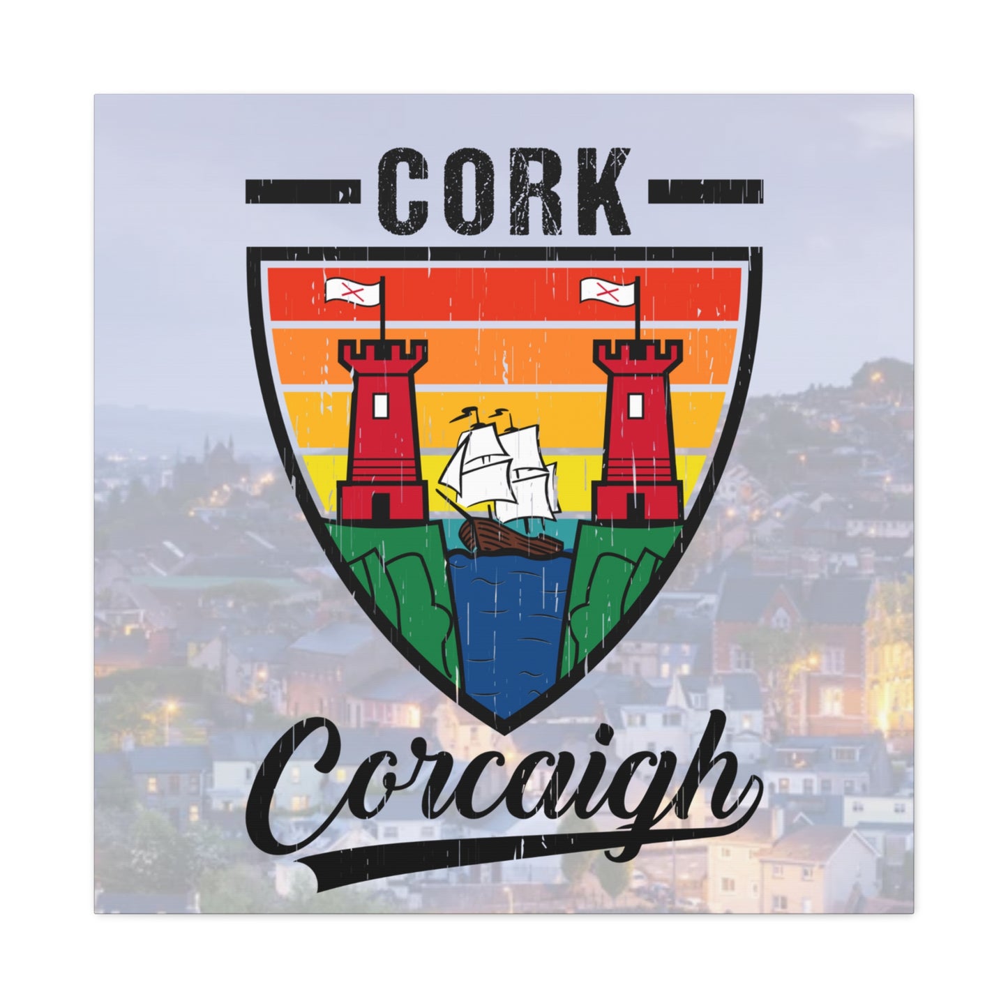 32 Counties available Canvas Wall Art – Stretched Matte Print with Vibrant Design.