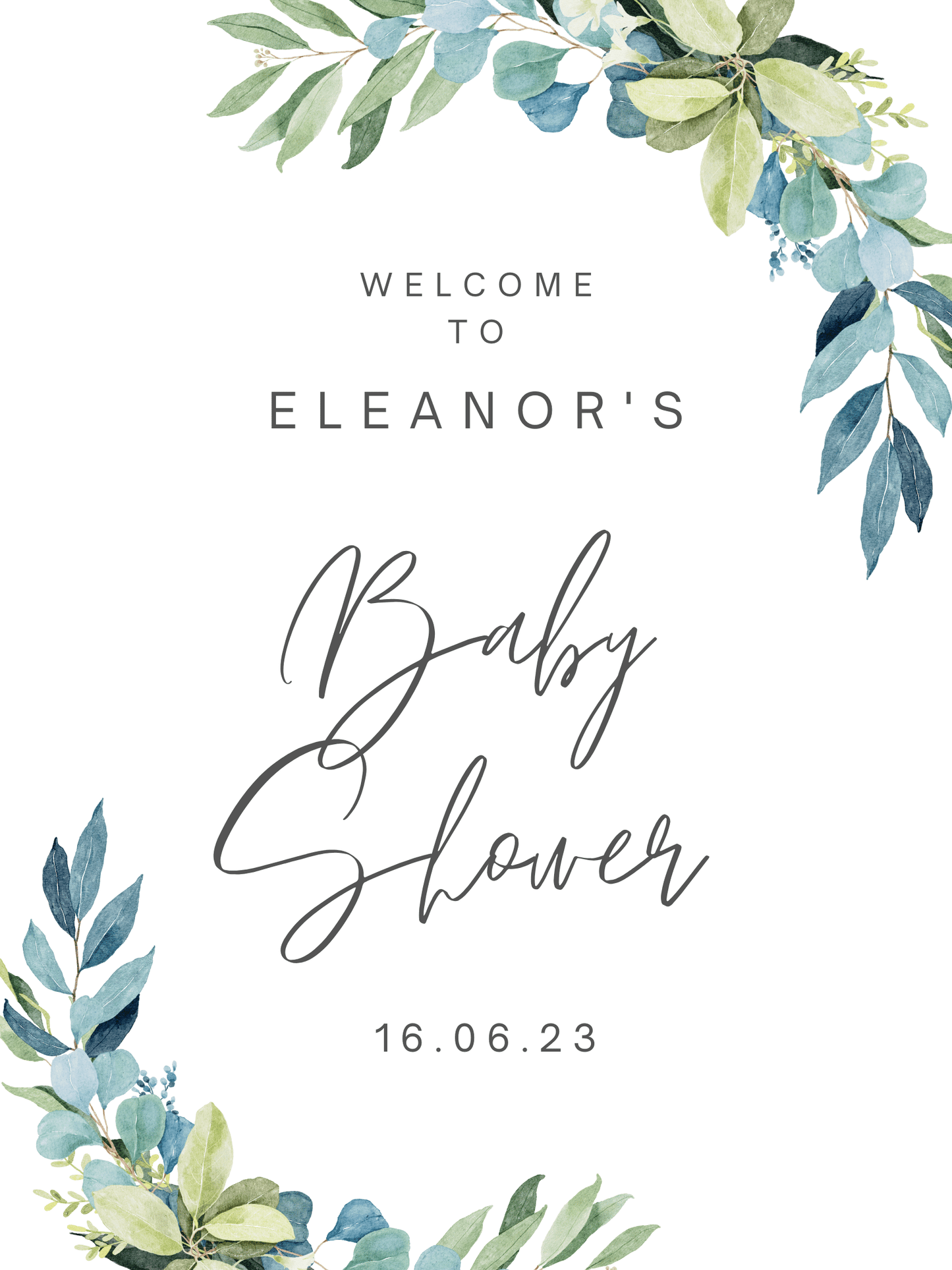 Baby Shower Welcome Sign