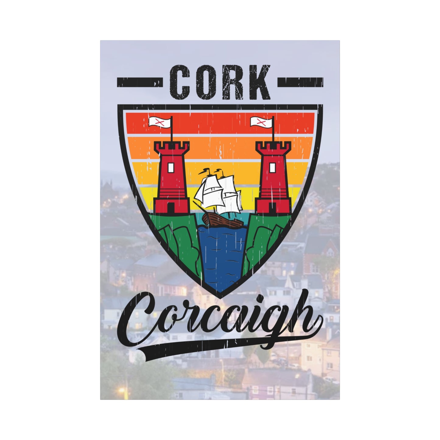32 Counties available Canvas Wall Art – Stretched Matte Print with Vibrant Design.