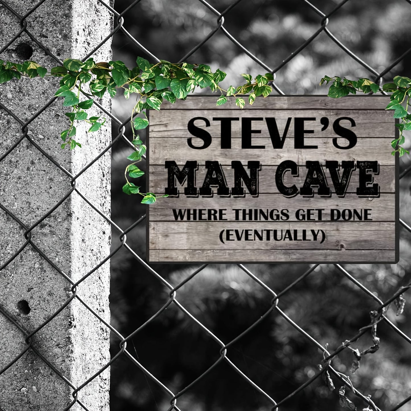 A Decorative Metal Sign for Personalizing Your Man Cave, Garden Bar, Garage, Shed, Or Pub Door.