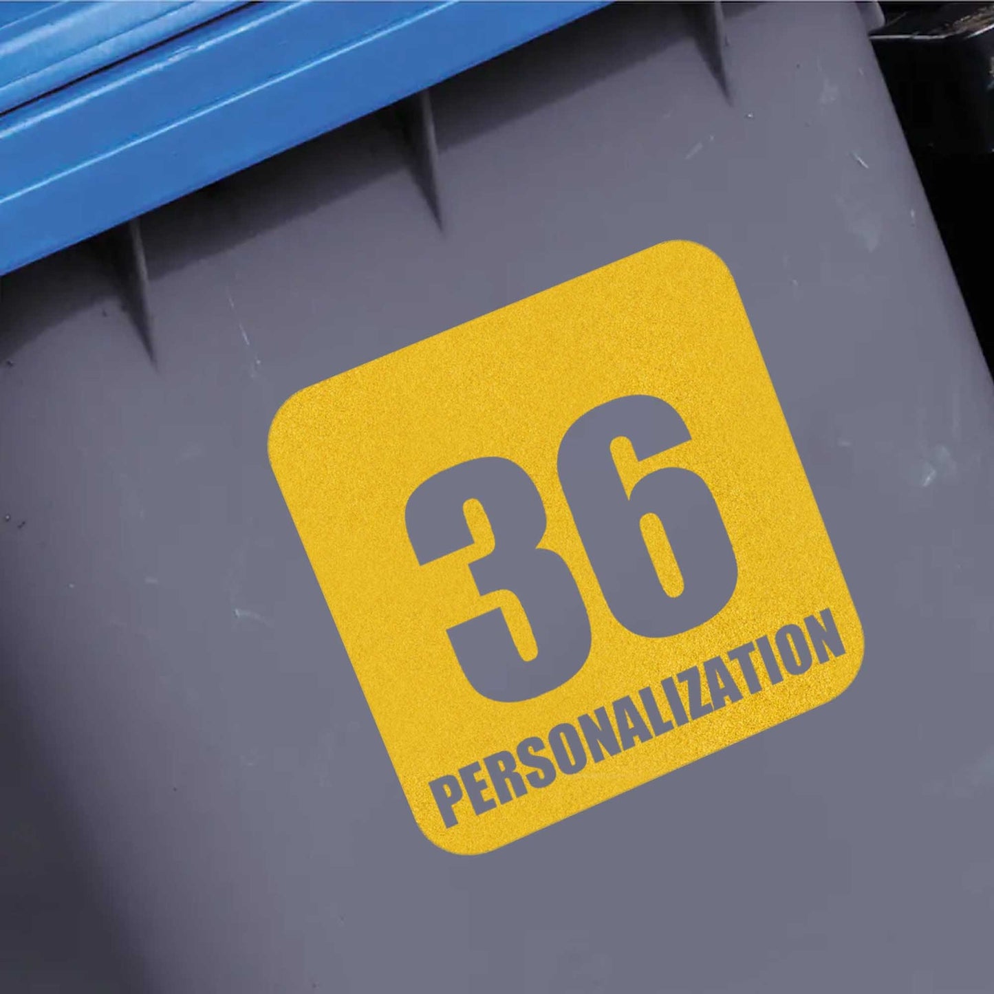 Customisable Reflective Vinyl Decal Sticker for Recycle & Trash Bins