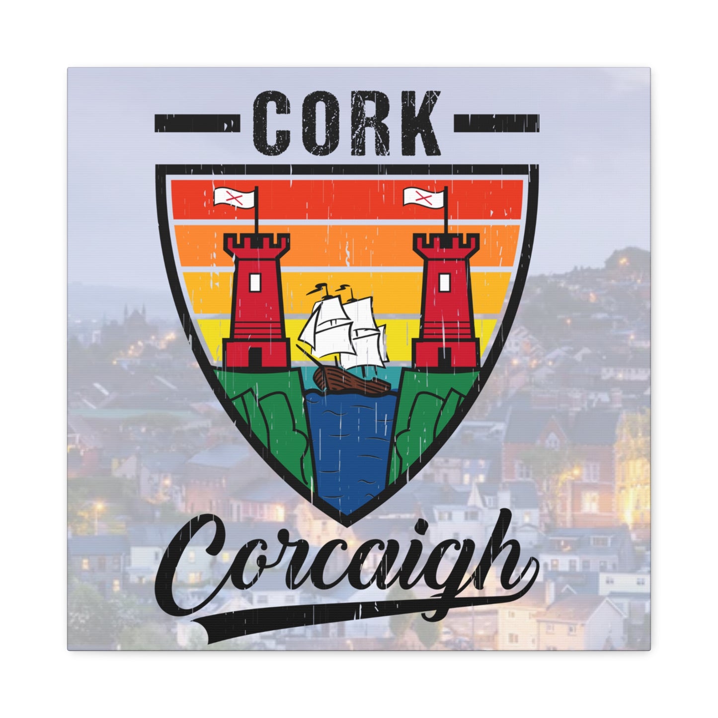 32 Counties available Canvas Wall Art – Stretched Matte Print with Vibrant Design.