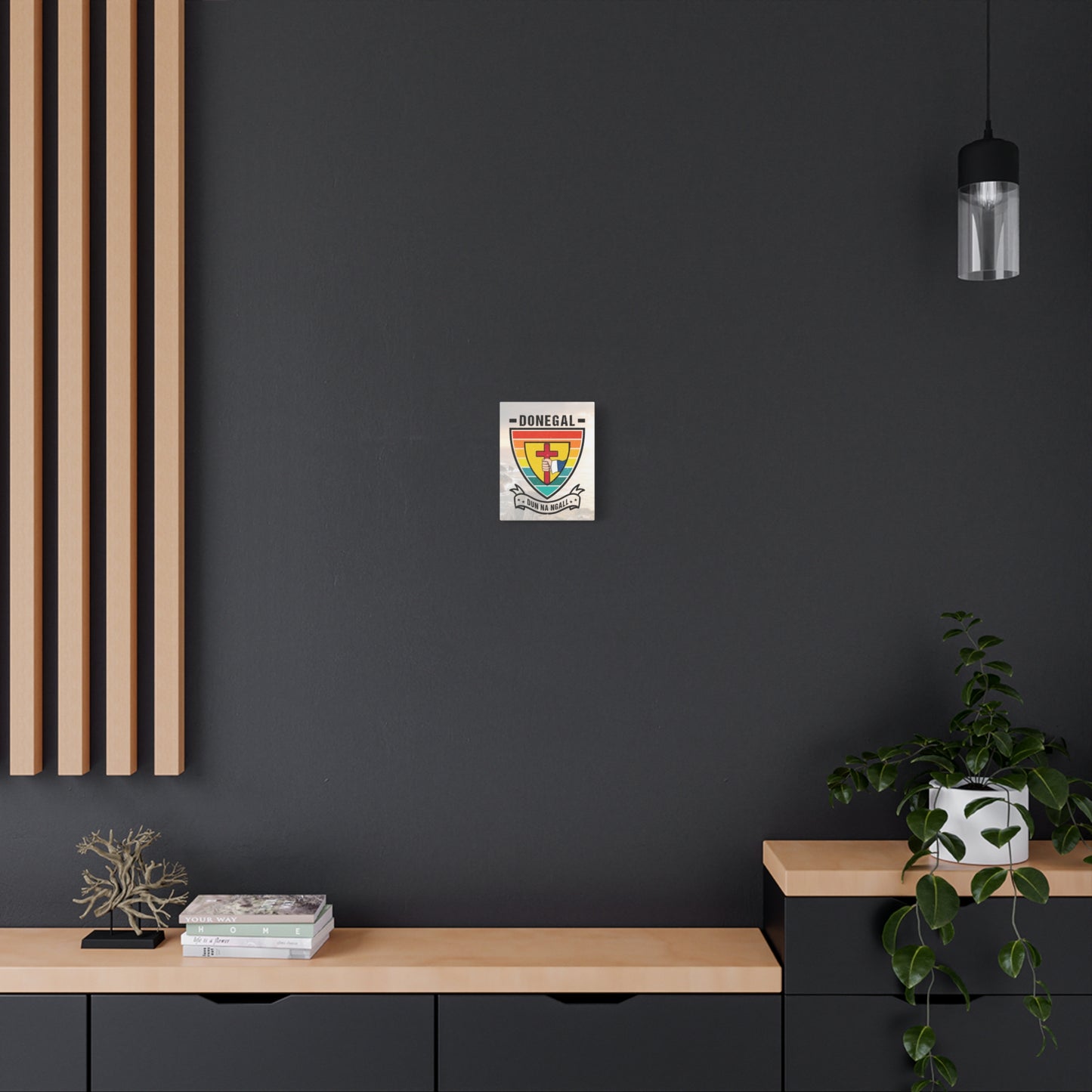 Donegal County Crest Canvas Wall Art – Stretched Matte Print with Vibrant Design.