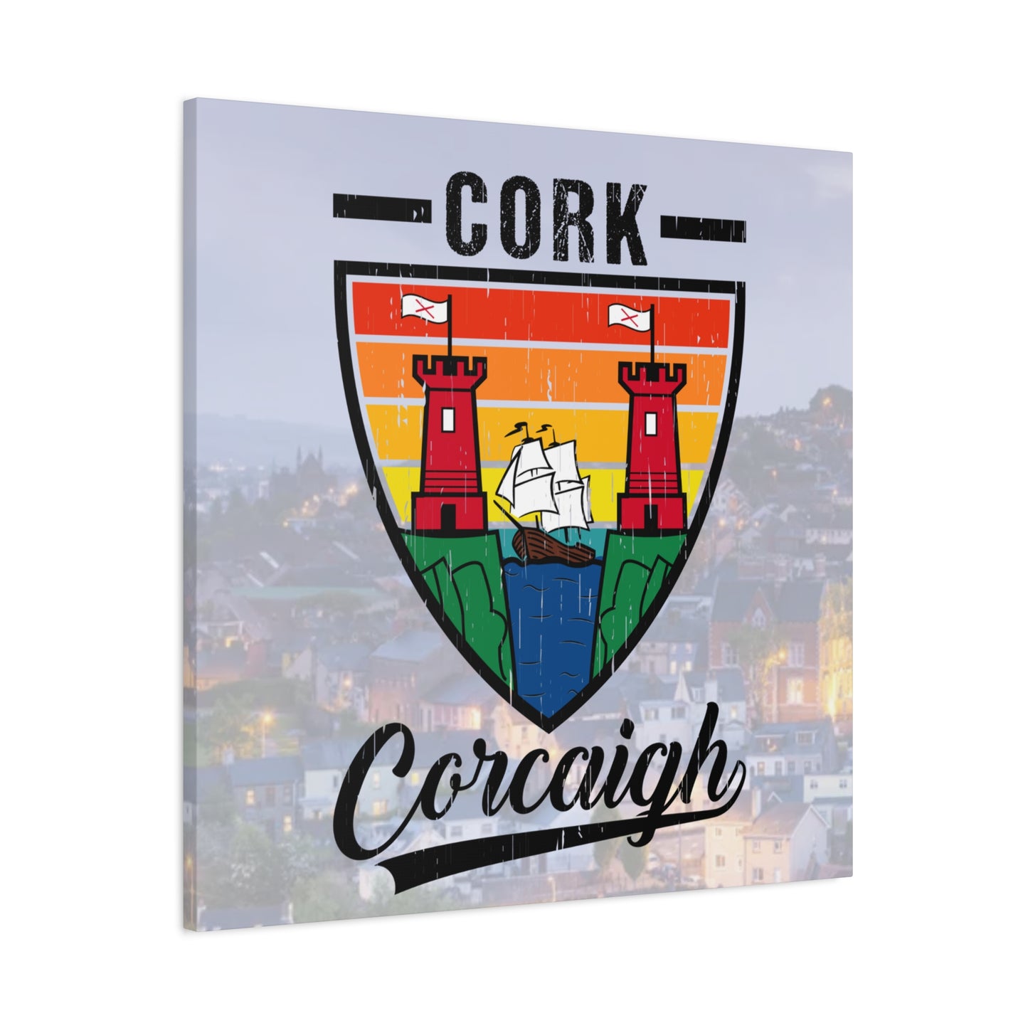 32 Counties available Canvas Wall Art – Stretched Matte Print with Vibrant Design.
