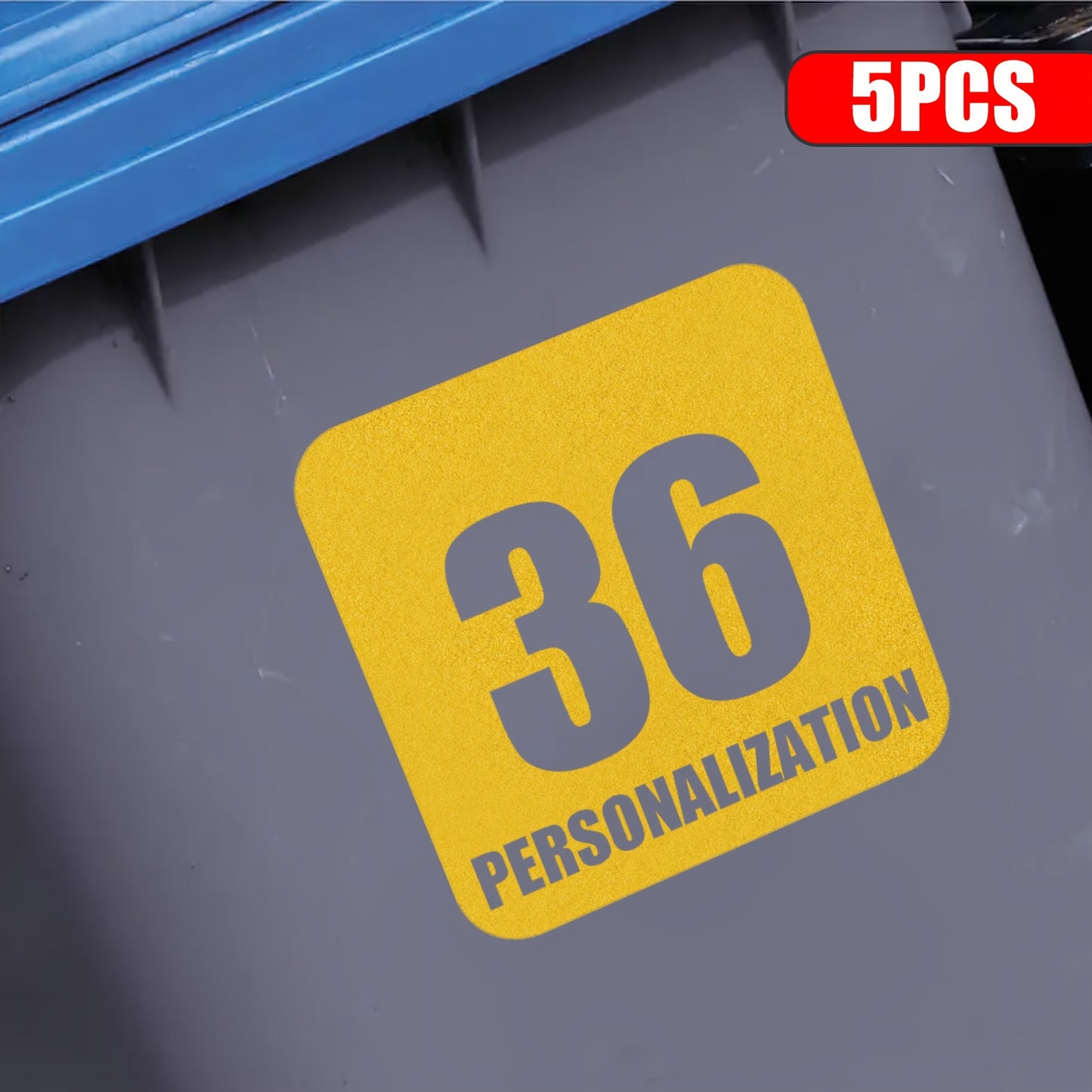 Customisable Reflective Vinyl Decal Sticker for Recycle & Trash Bins