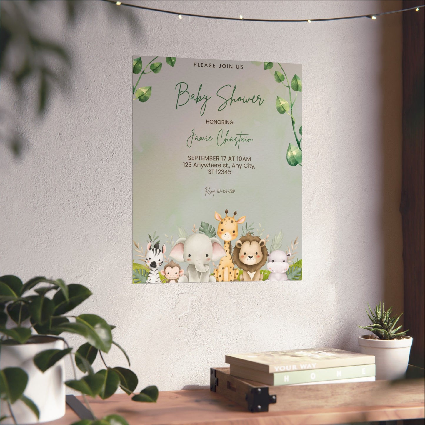 Whimsical Baby Shower Posters with Cute Animal Designs