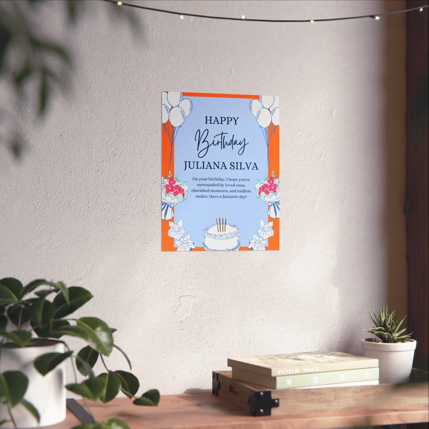 Personalized Birthday Celebration Wall Art - Matte Vertical Posters