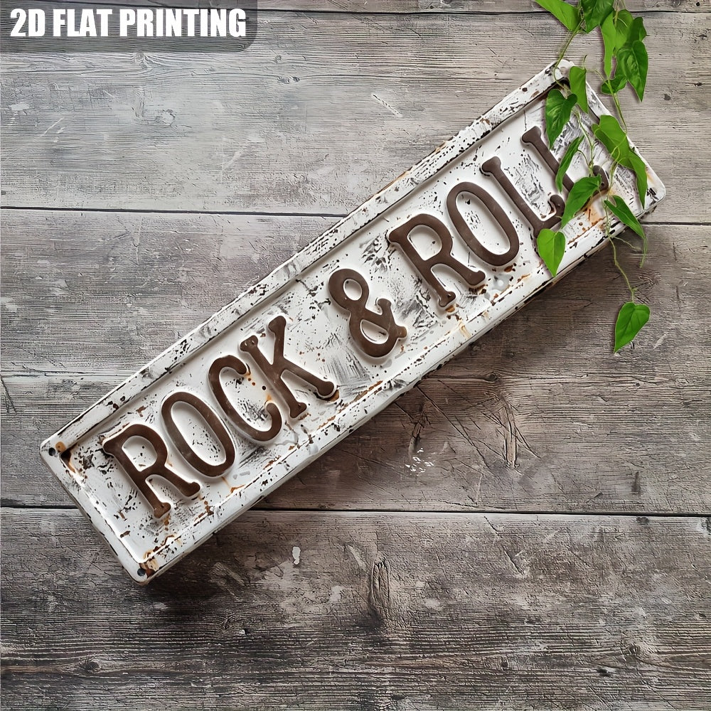 Vintage Rock & Roll Metal Sign