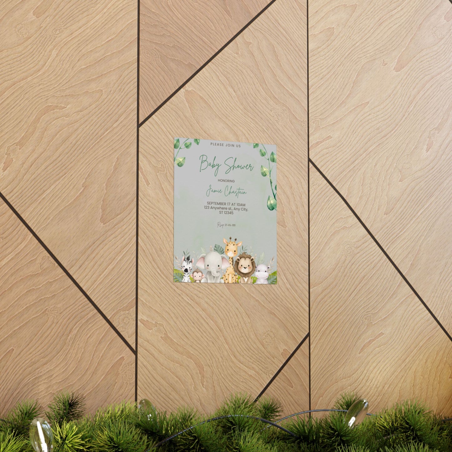 Whimsical Baby Shower Posters with Cute Animal Designs