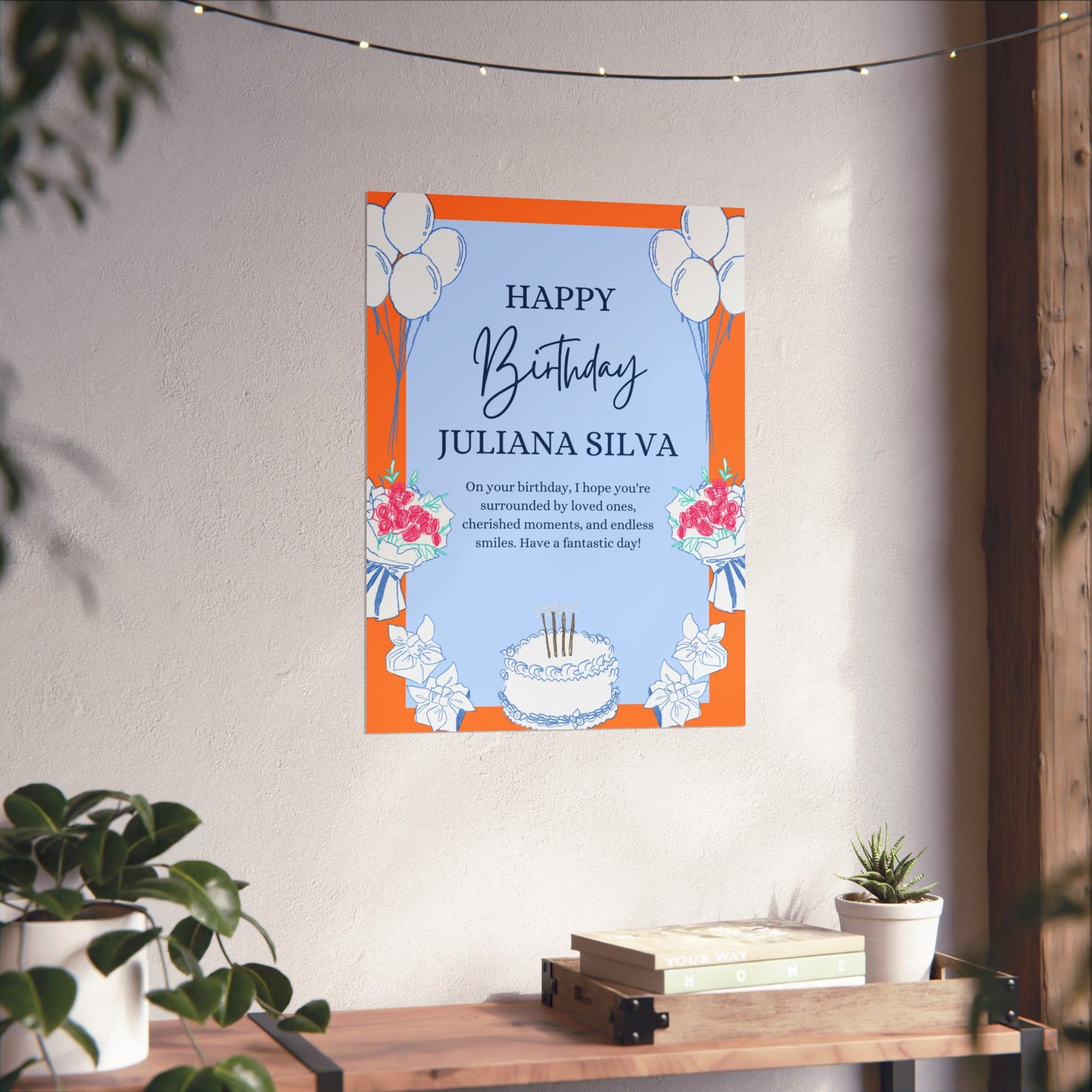 Personalized Birthday Celebration Wall Art - Matte Vertical Posters