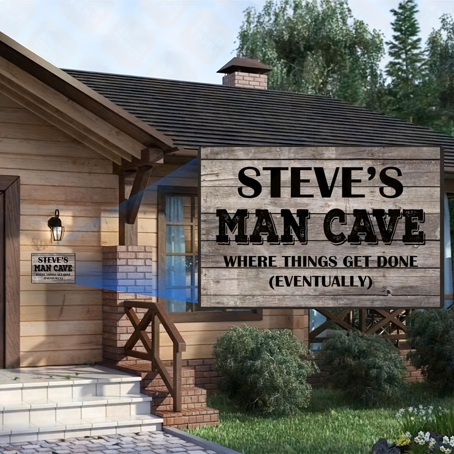 A Decorative Metal Sign for Personalizing Your Man Cave, Garden Bar, Garage, Shed, Or Pub Door.