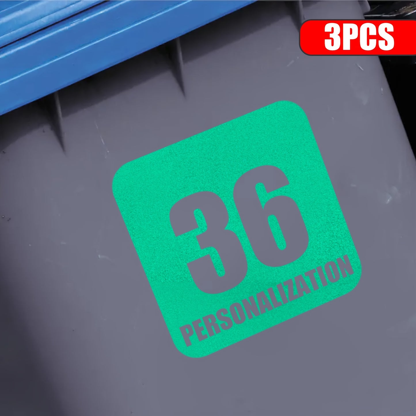 Customisable Reflective Vinyl Decal Sticker for Recycle & Trash Bins