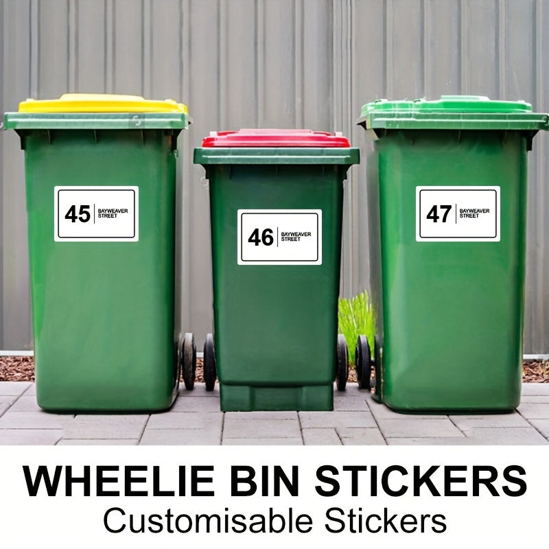 Custom Waste bin stickers 6, 12, 24, 48, or 96pcs,