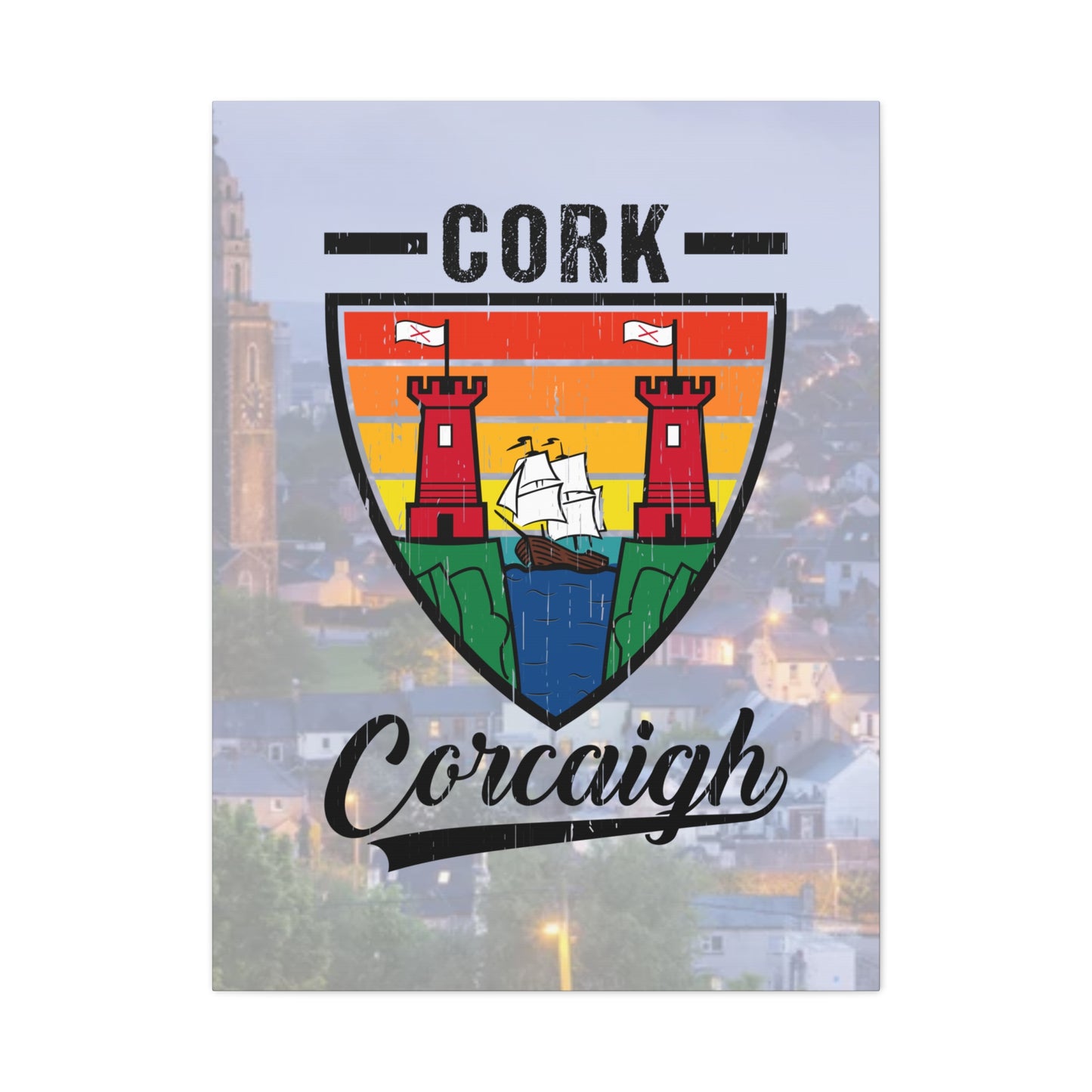 32 Counties available Canvas Wall Art – Stretched Matte Print with Vibrant Design.