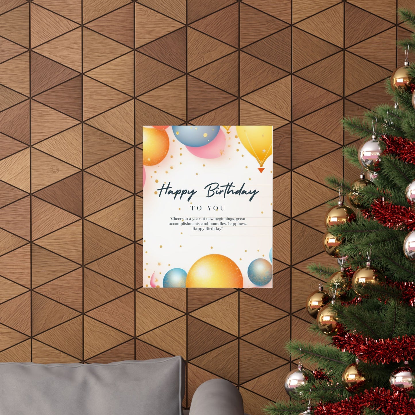 Birthday Celebration Poster - Cheers to a Year of New Beginnings