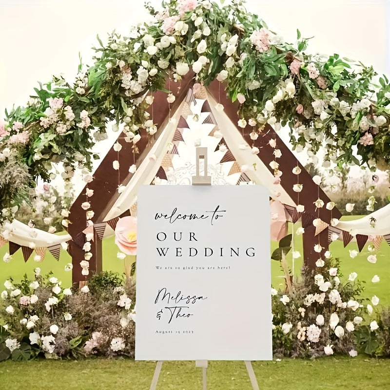 "Warm Welcomes: Classic Acrylic Sign for Weddings & Parties"
