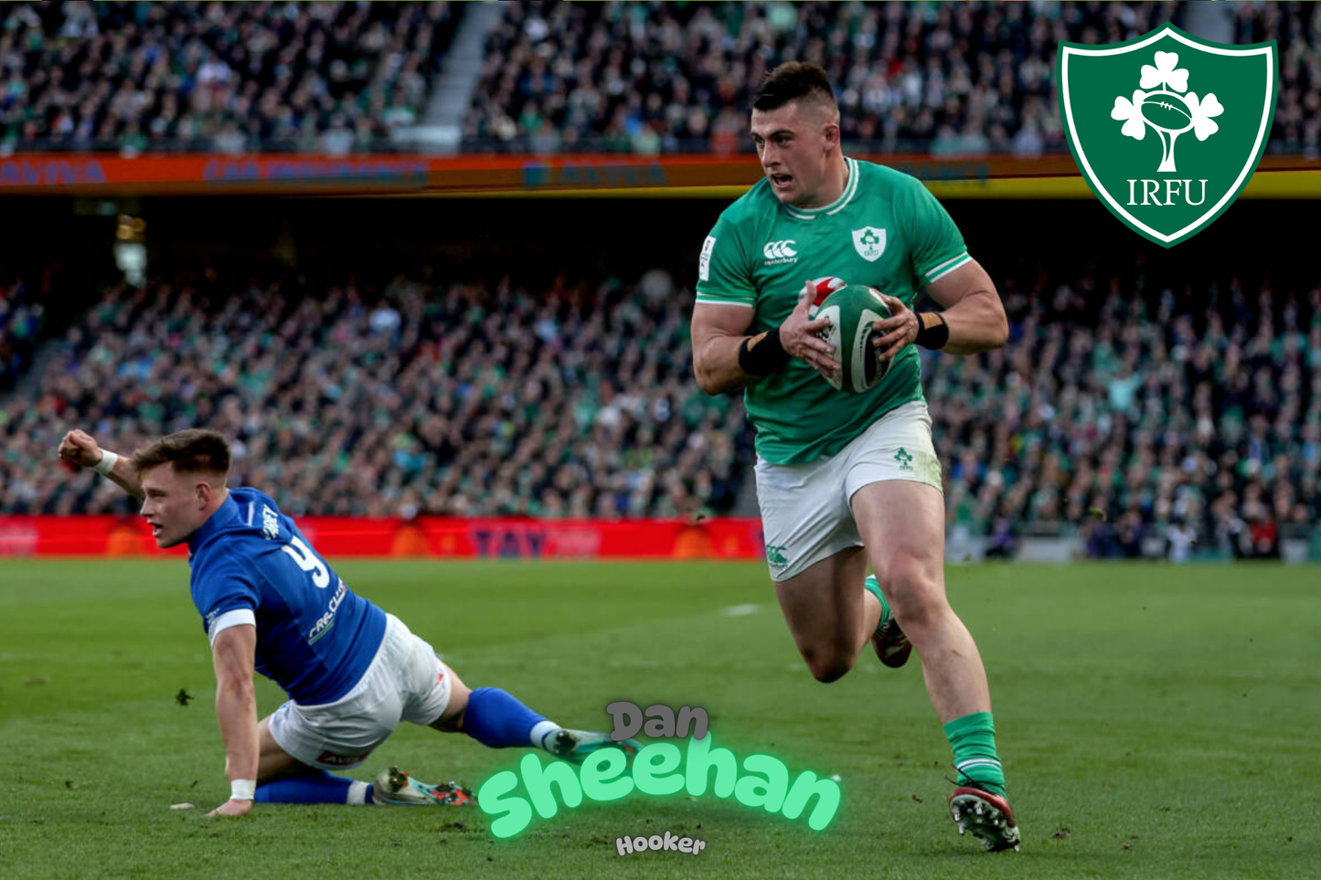 Ireland Rugby Squad 2025 – Vintage Metal Poster