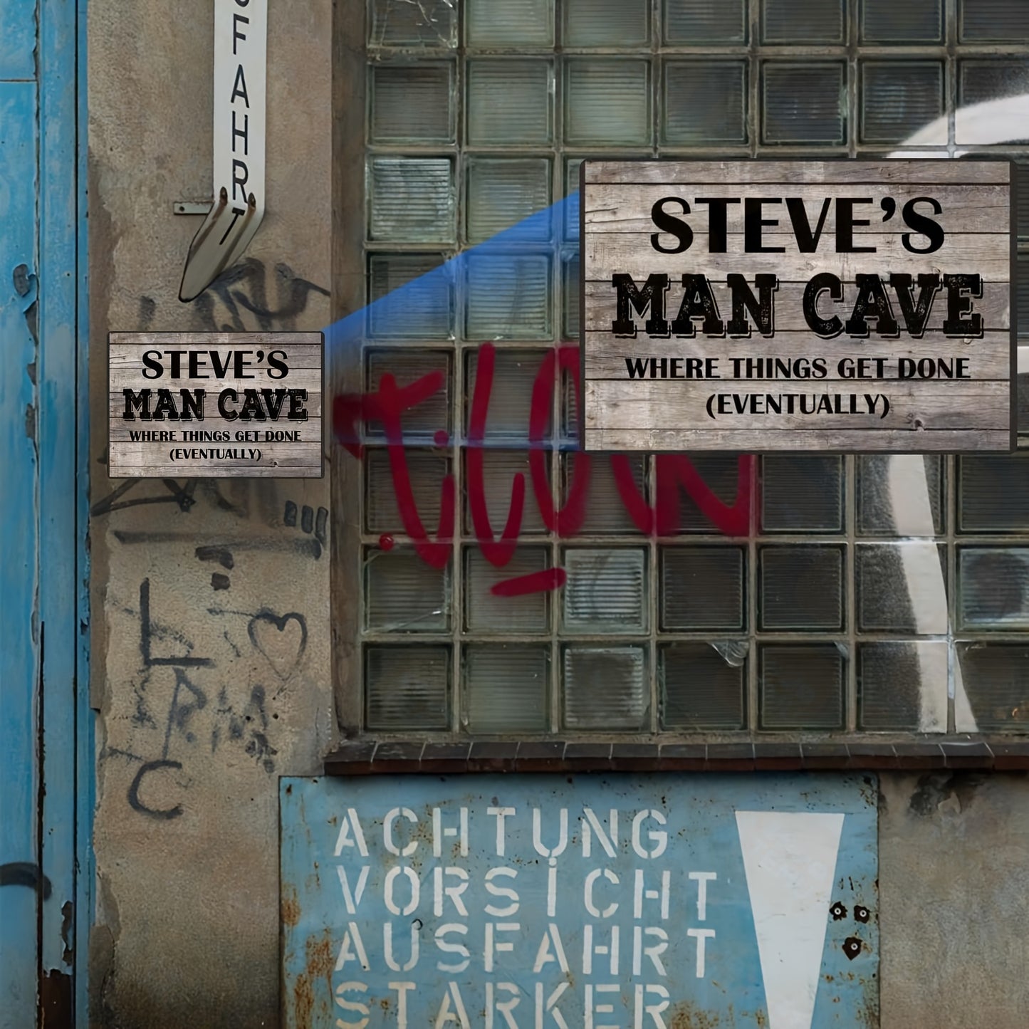 A Decorative Metal Sign for Personalizing Your Man Cave, Garden Bar, Garage, Shed, Or Pub Door.