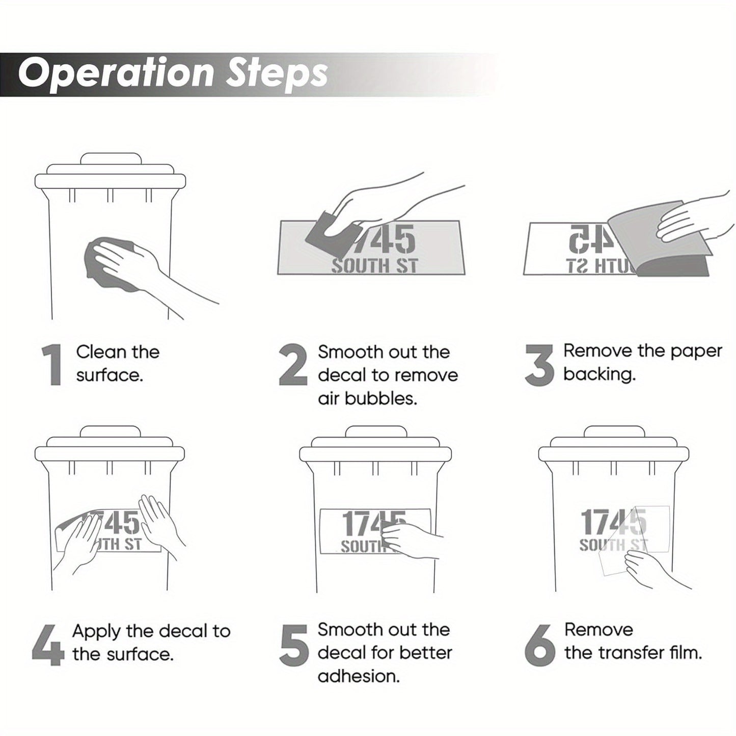 Customisable Reflective Vinyl Decal Sticker for Recycle & Trash Bins