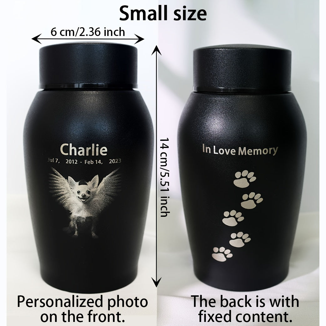 Custom Photo Engraved Pet Cremation Urn