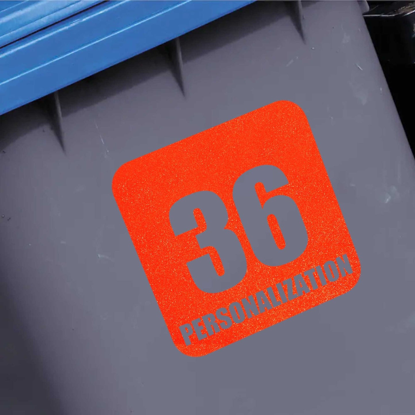 Customisable Reflective Vinyl Decal Sticker for Recycle & Trash Bins
