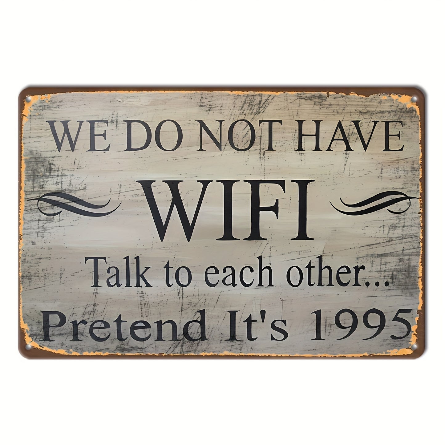 Ironic Metal Retro Aluminium Sign – "Pretend It's 1995" Funny Wall Décor