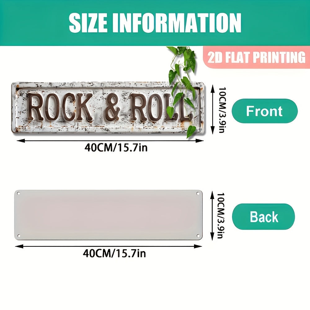 Vintage Rock & Roll Metal Sign
