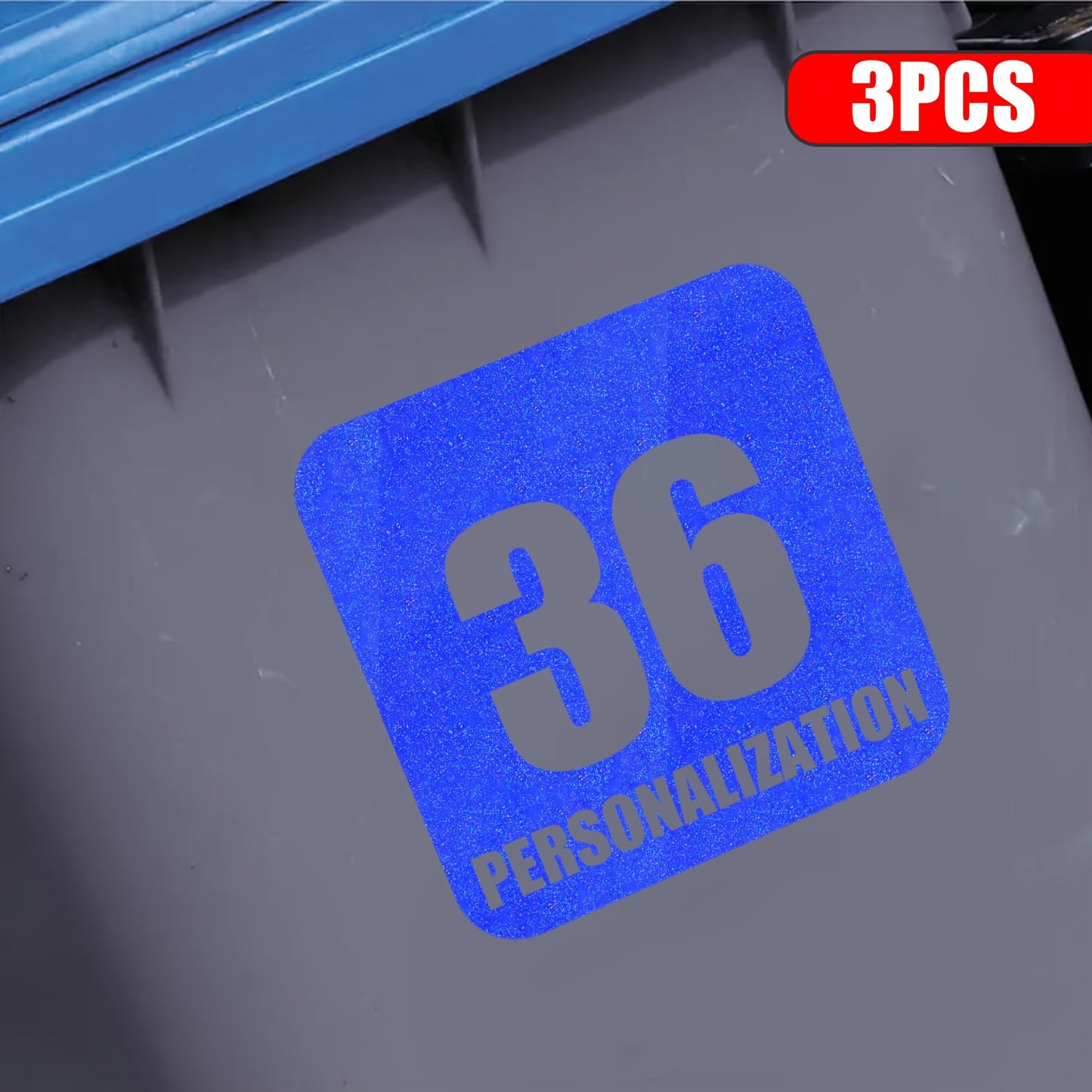 Customisable Reflective Vinyl Decal Sticker for Recycle & Trash Bins
