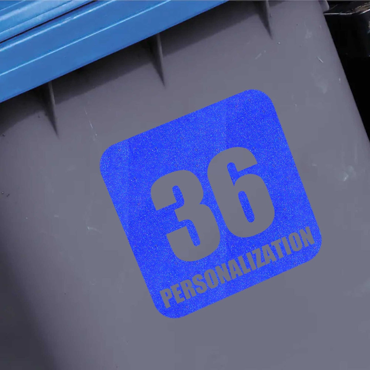 Customisable Reflective Vinyl Decal Sticker for Recycle & Trash Bins
