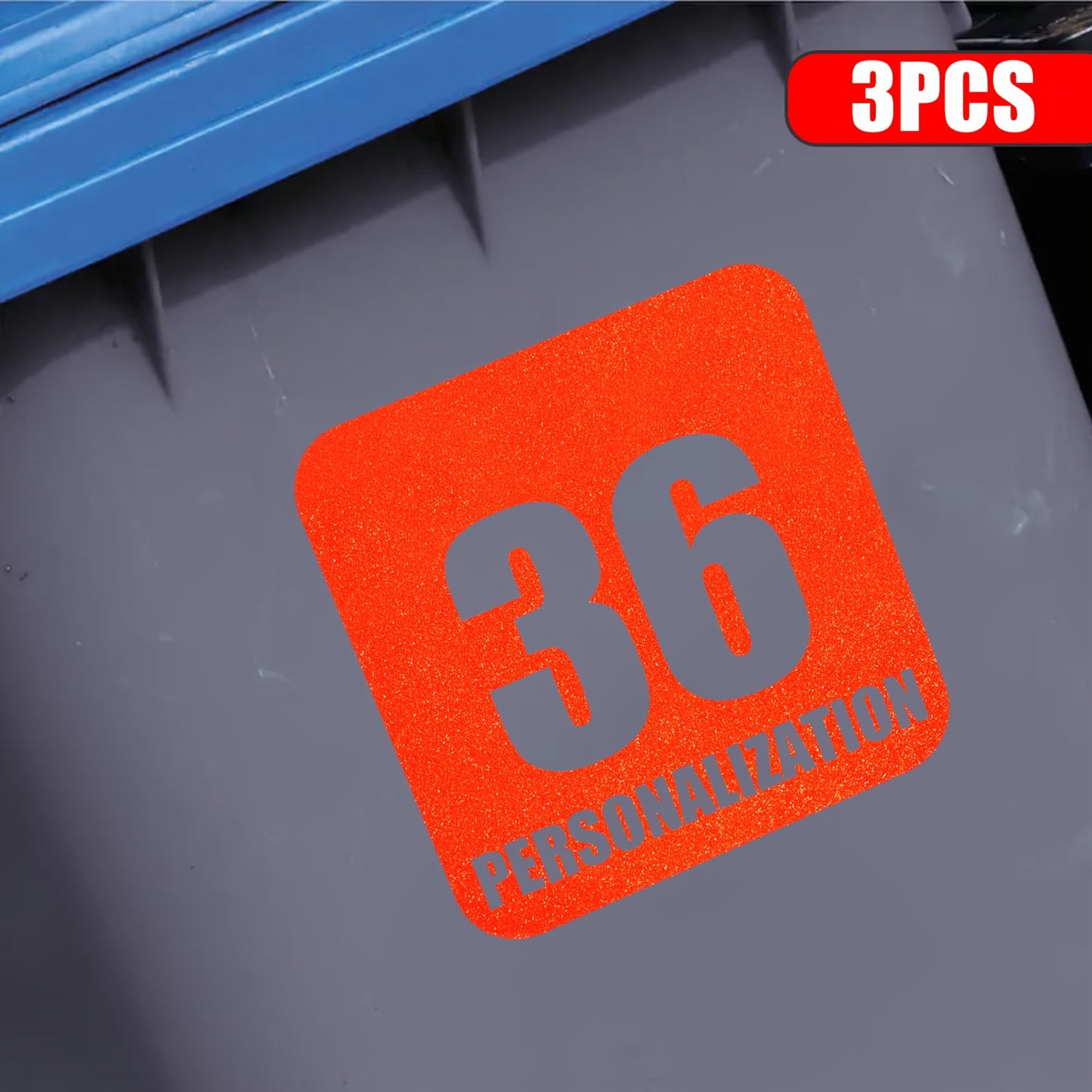 Customisable Reflective Vinyl Decal Sticker for Recycle & Trash Bins