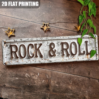 Vintage Rock & Roll Metal Sign