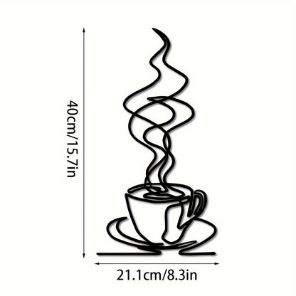 Metal Coffee Cup Wall Art