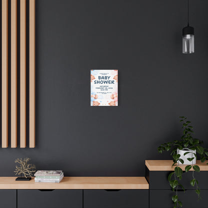 Baby Shower Canvas Print - Cute Bear Design for Celebrations