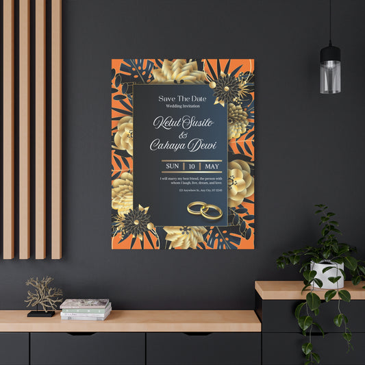 Personalized Wedding Save the Date Canvas Print
