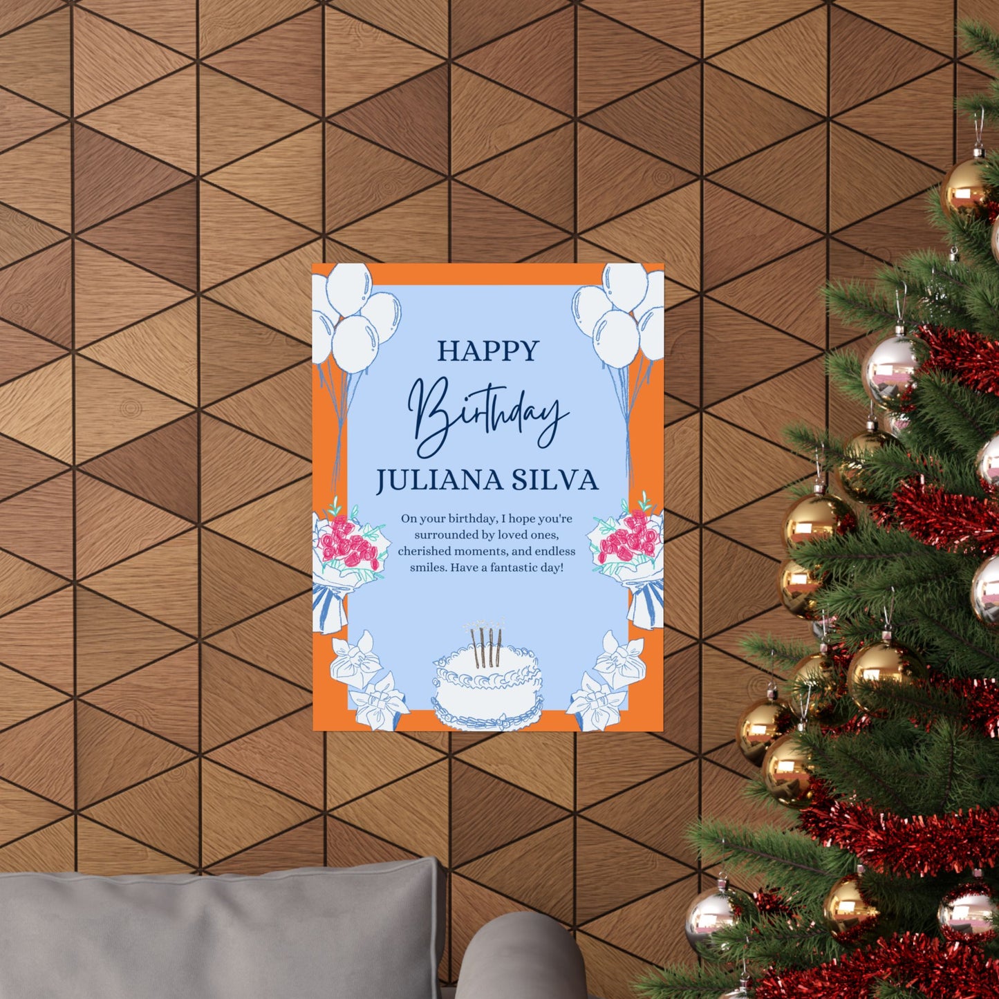 Personalized Birthday Celebration Wall Art - Matte Vertical Posters