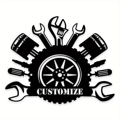 Customizable Mechanic's Delight: 1pc Car Workshop Wall Art - Perfect Gift for Auto Enthusiasts, Mechanics & Automotive Enthusiasts - Ideal for Home Decor
