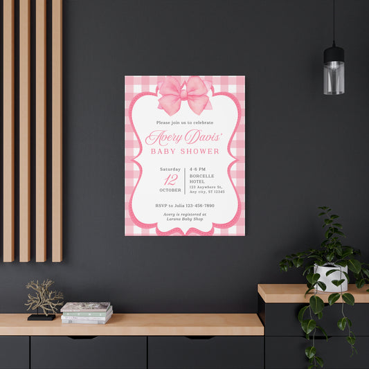 Baby Shower Canvas Art - Avery Davis Celebration