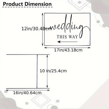 3pcs Wedding Direction Arrow Signs with H Stakes – Double-Sided, Waterproof Lawn Decorations