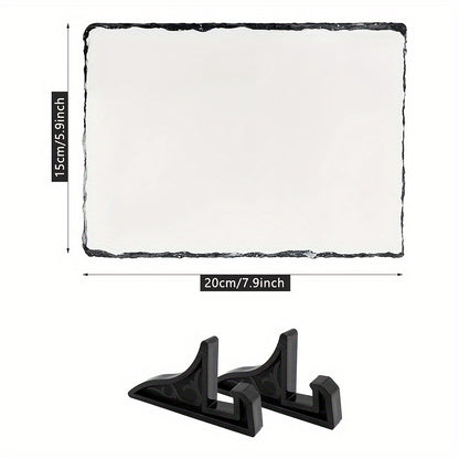 Personalised Square Slate Photo Frame with Stand