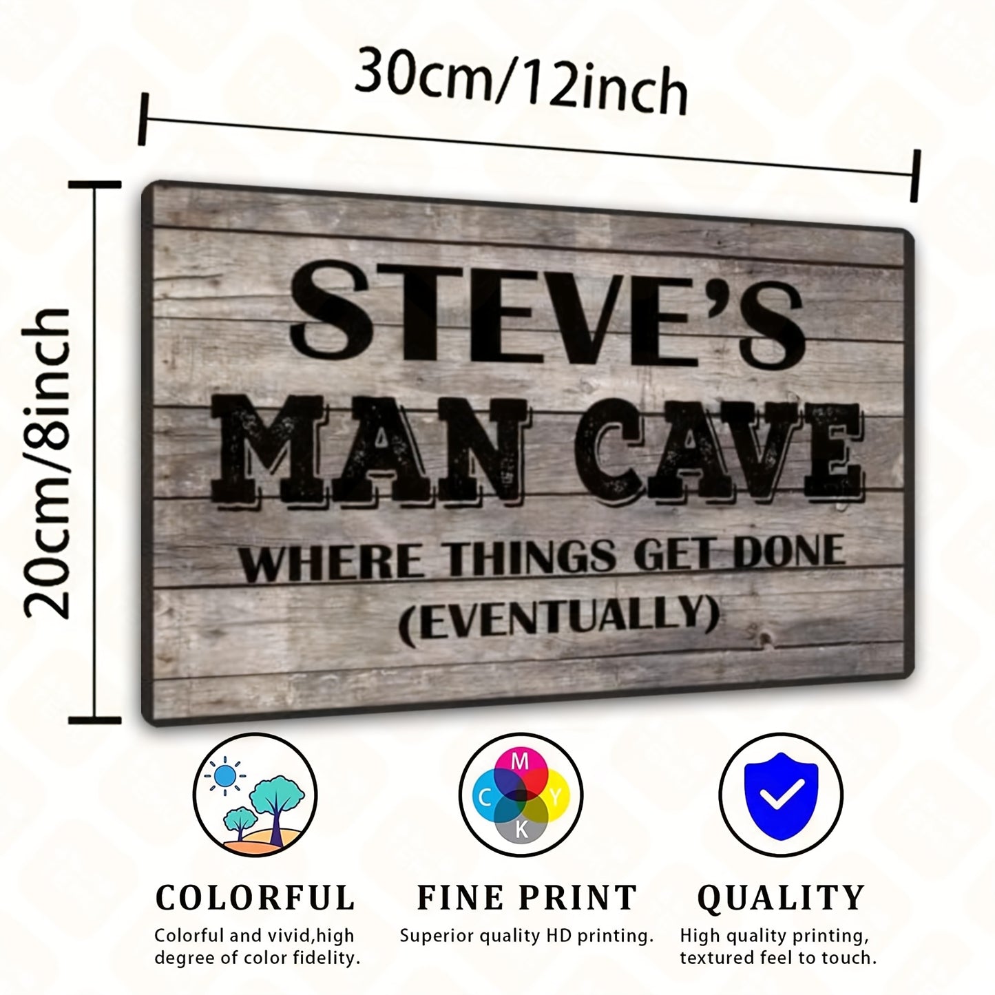 A Decorative Metal Sign for Personalizing Your Man Cave, Garden Bar, Garage, Shed, Or Pub Door.